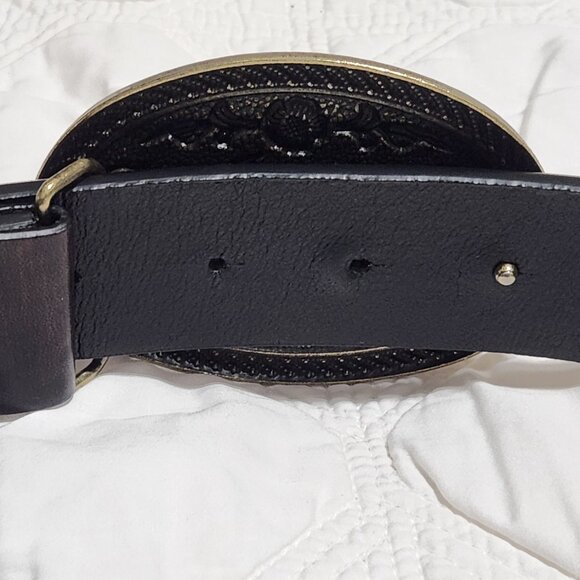Sz 12/14 Western Brown Faux Leather Belt - Picture 6 of 9